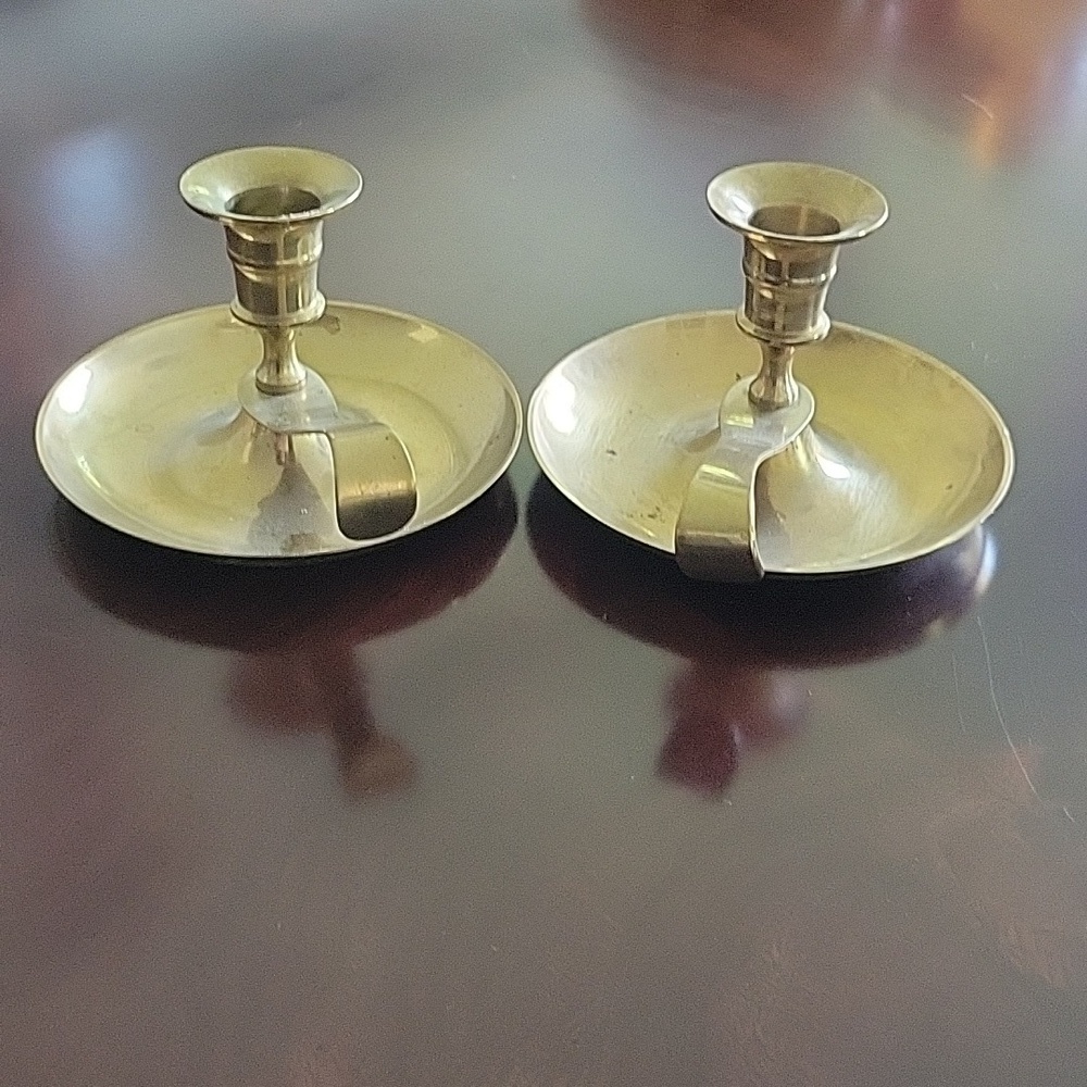 Vintage Brass Candle Holders